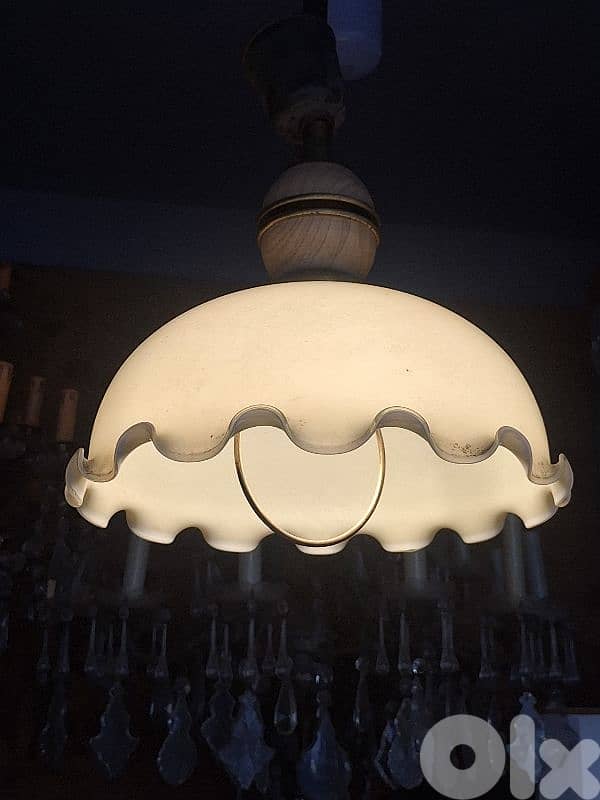 vintage opaline chandelier 2