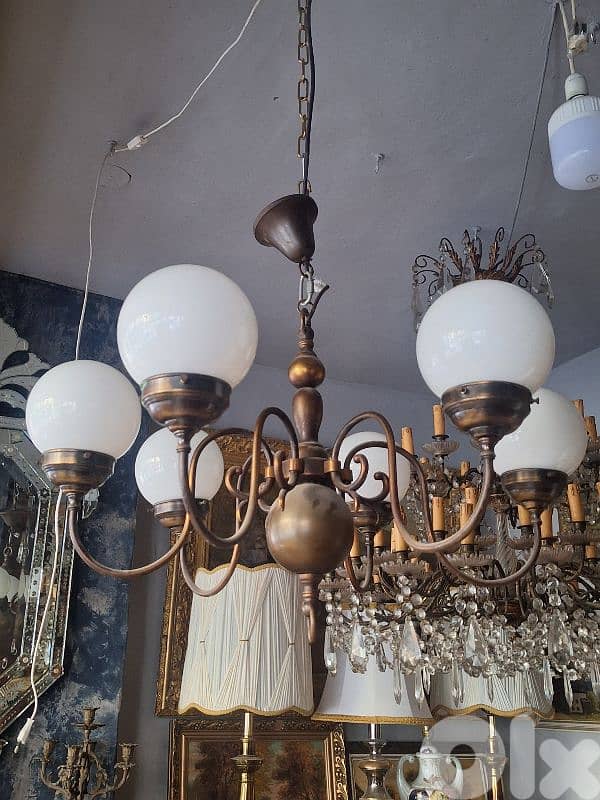 opaline bronze flemish chandelier 6
