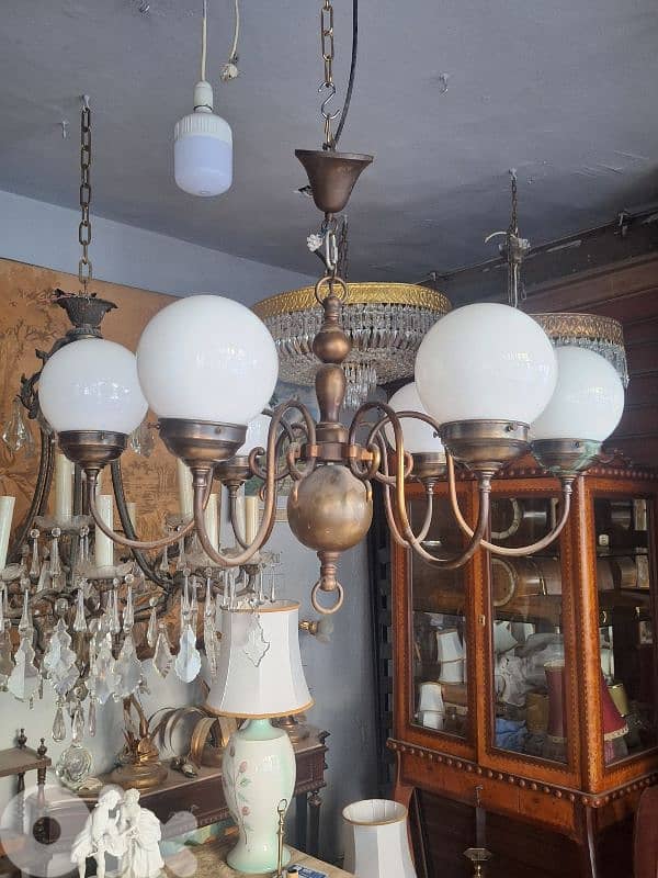 opaline bronze flemish chandelier 7