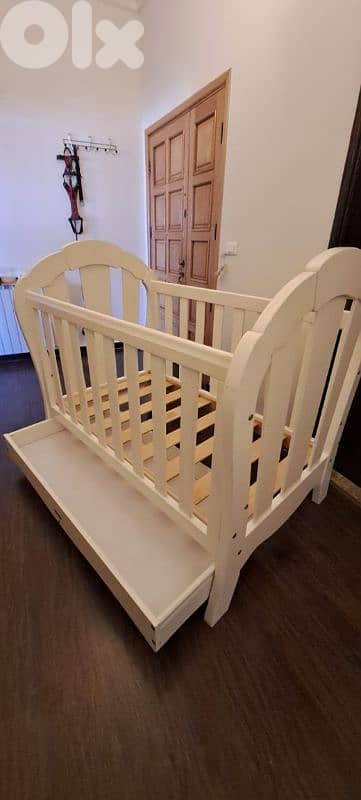 Big White Bed for Babys + Gift 7