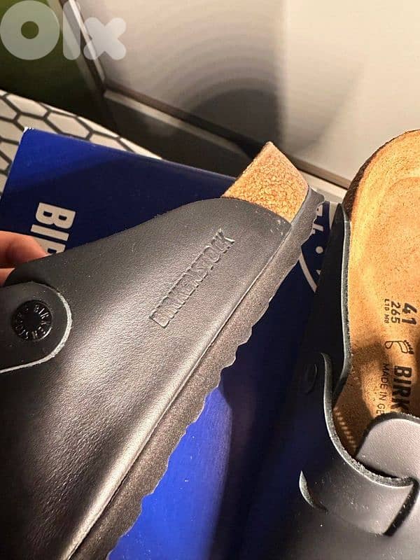 Authentic Birkenstock Boston Leather Black 1