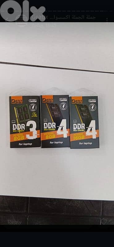DDR3/DDR4 ram laptop 4/8/16GB STOCK 14