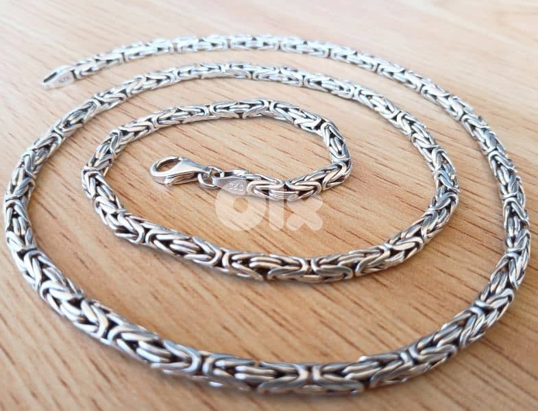 Handmade  Silver 925 Length  55 cm Width  4.5 mm سنسال فضة شغل إيد 0