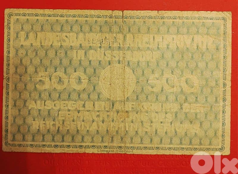 Germany 500 Mark 1922 Dusseldorf 1