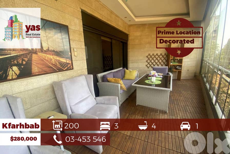 Kfarhbab 200m2 | Decorated | Ultra Prime Location | PA 0