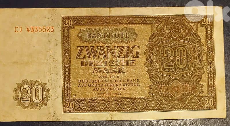 East Germany Zwanzig 20 Mark 1948 0