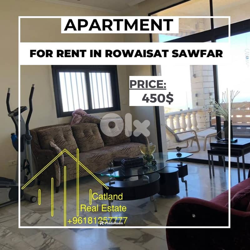 Semi Furnished 3 bedroom apartment for rent / Rowaisat Sawfar for 450$ 0