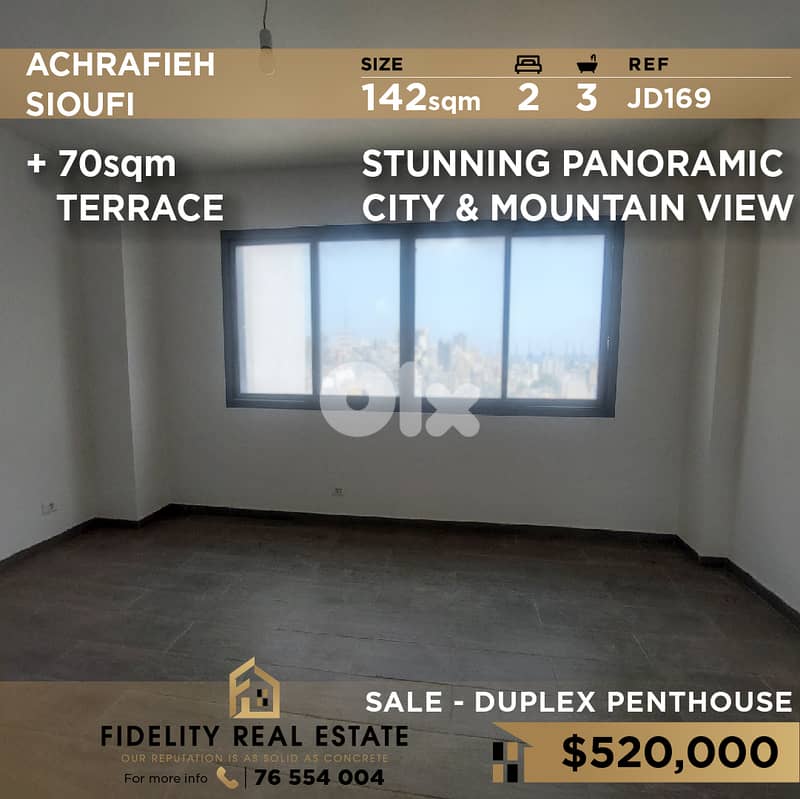 Penthouse for sale in Achrafieh JD169 بنتهاوس للبيع 0