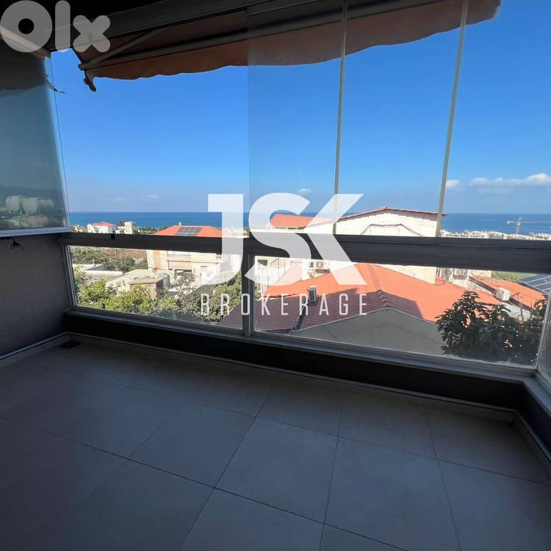 L18661 - Lovely Apartment With Sea View For Rent in Kfaryassine 0