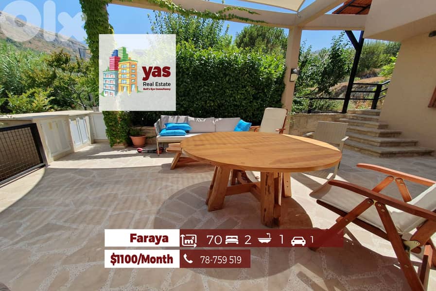 Faraya 70m2 | Terrace/Garden | Rent | Prime Location | Catch | KH 0