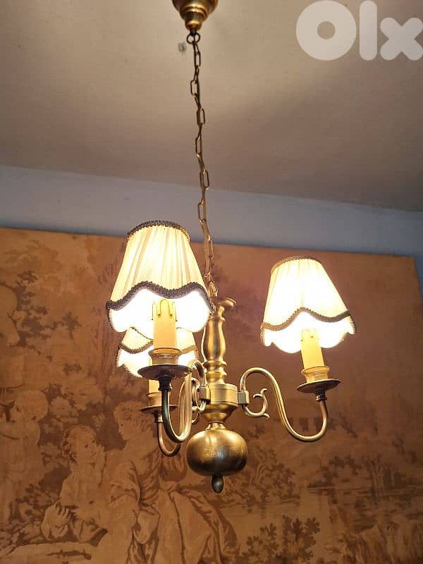 antique flemish brass chandelier 1