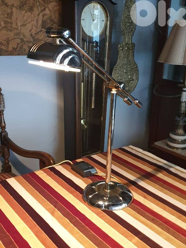 large chrome italian desk lamp 1