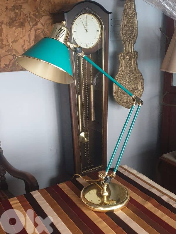 english green brass desk lamp 3