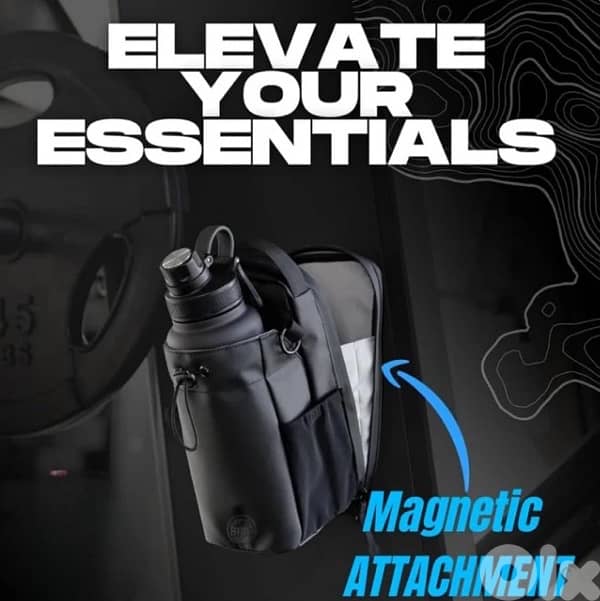Magnetic Gym Bag With Water Bottle Holder 3