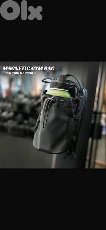 Magnetic Gym Bag With Water Bottle Holder 4