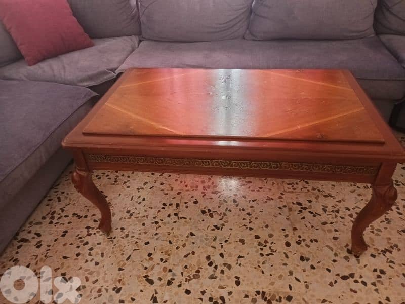 طاولة نص خشب زان 1