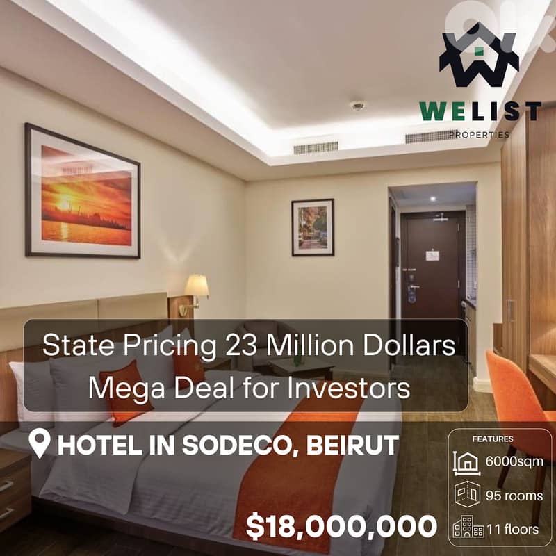 Hotel for sale in Sodeco, Beirut 0