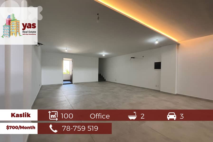 Kaslik 50m2 | 50m2 Mezzanine | Luxury Office | Rent | EH | 0