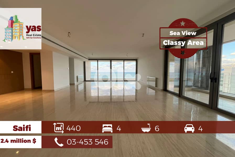 Saifi 440m2 | Luxury | New | Classy Area | Sea View | PA 0