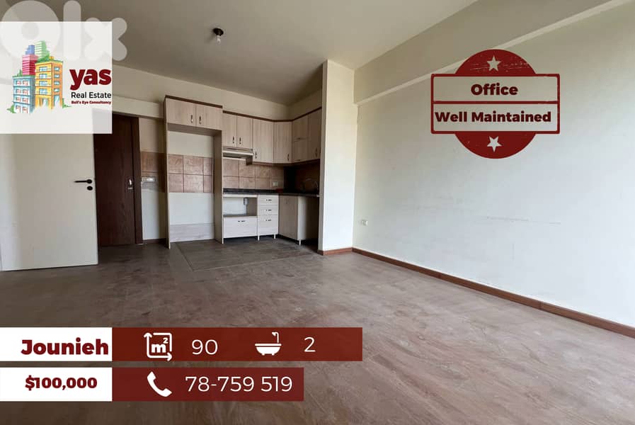 Jounieh 90m2 | Office | Well Maintained | Active Street | EH 0