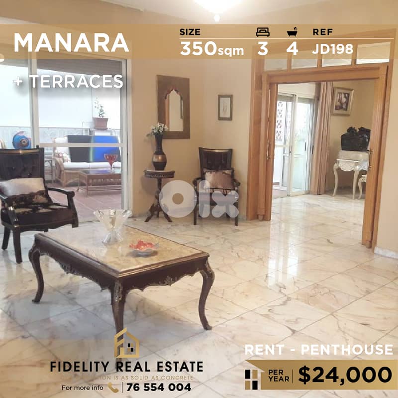 Penthouse for rent in Manara JD198 بنتهاوس للإيجار في المنارة، 0