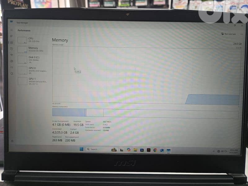 MSI i7 9th gen rtx 2060 6gb 24gb ram 3