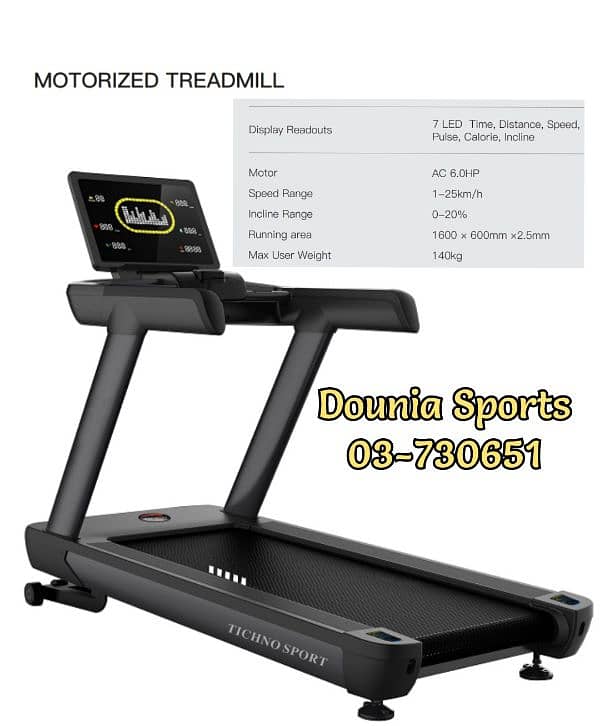 1700$ motorized treadmill 6.0hp. AC motor 0