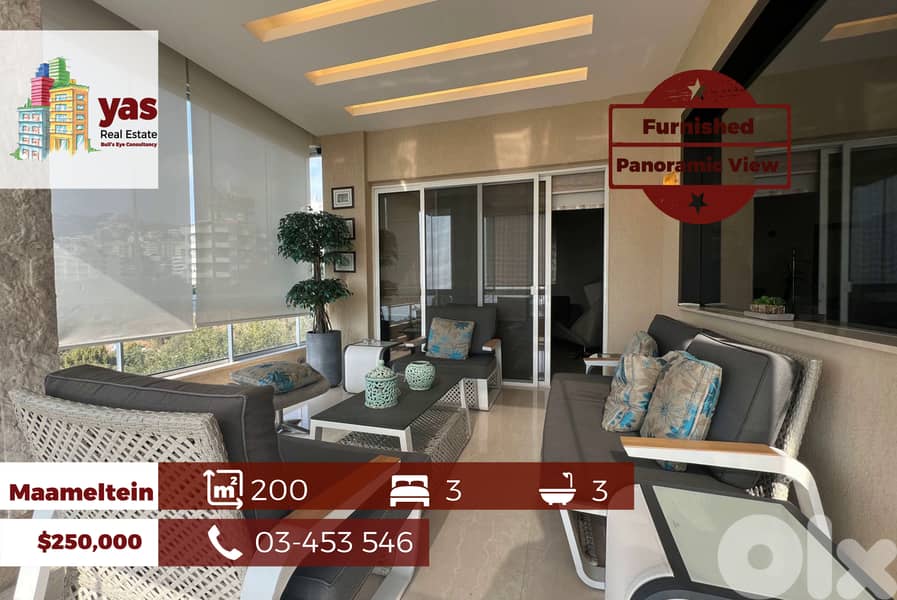 Maameltein 200m2 | Furnished | Panoramic View | Modern | EH 0