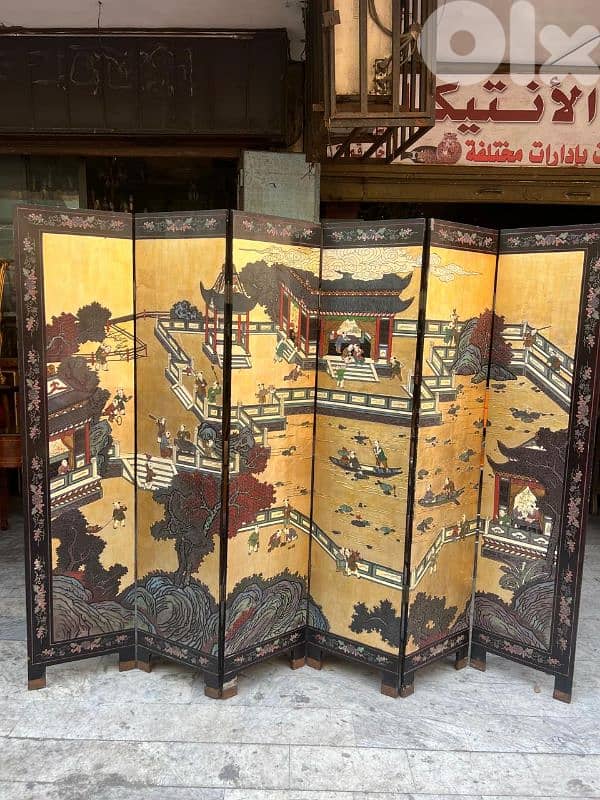 Chinese paravan برفان صيني قديم انتيك ولا اروع خارق النضافة من اجمل 7