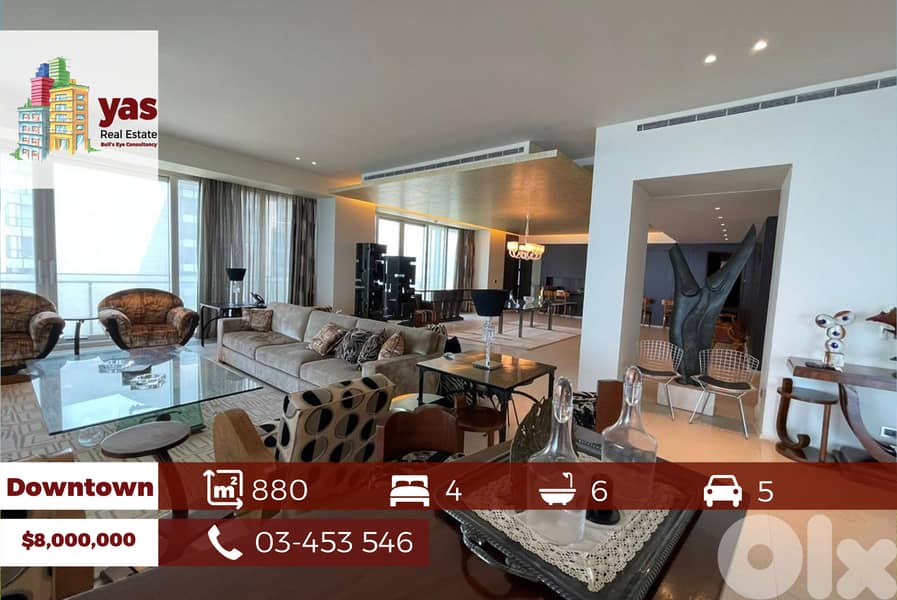 Downtown 880m2 | Luxury | Decorated | Prime location | Sea View | PA| 0