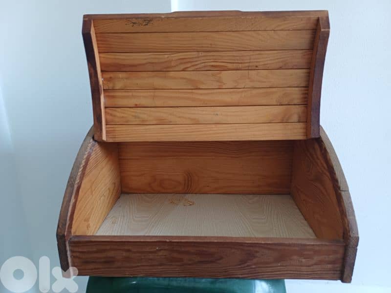 old wooden Bread box 1