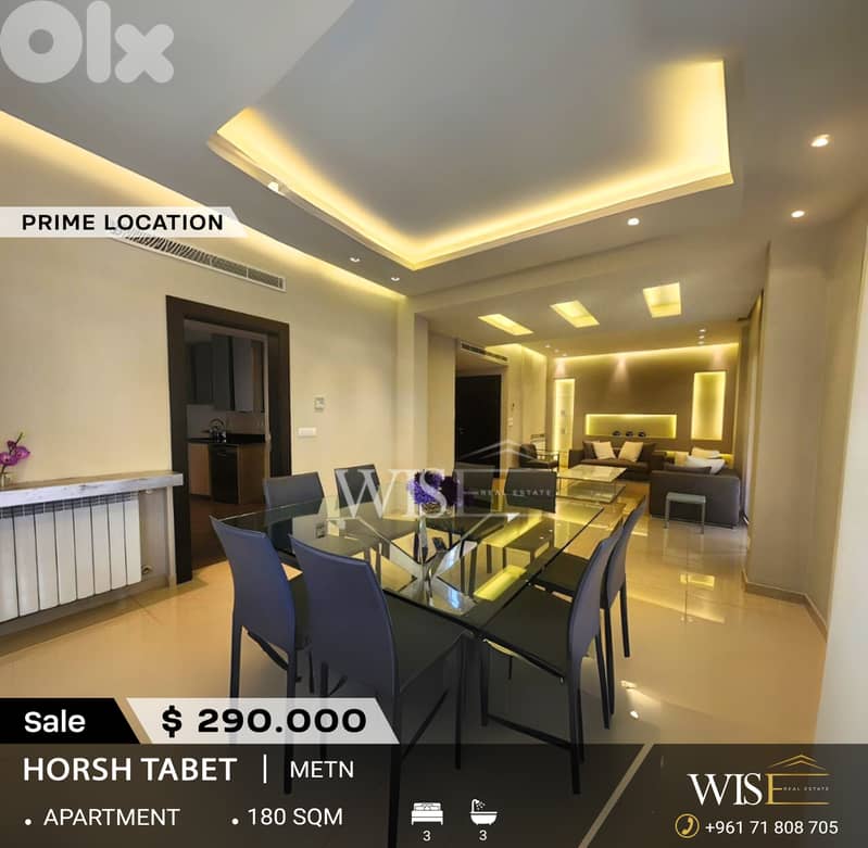 Luxurious 180 SQM Apartment for SALE – Horsh Tabet! 0