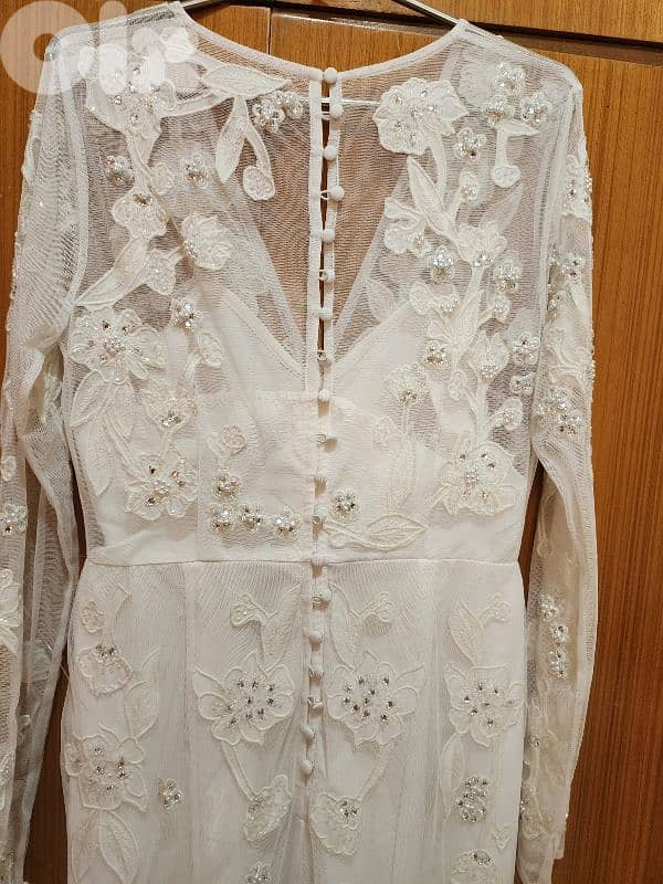 Beads embroidery  wedding or evening dress 38 mediumفستان عرس 5