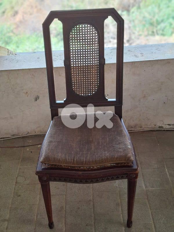 wooden dining table + 8 chairs 1