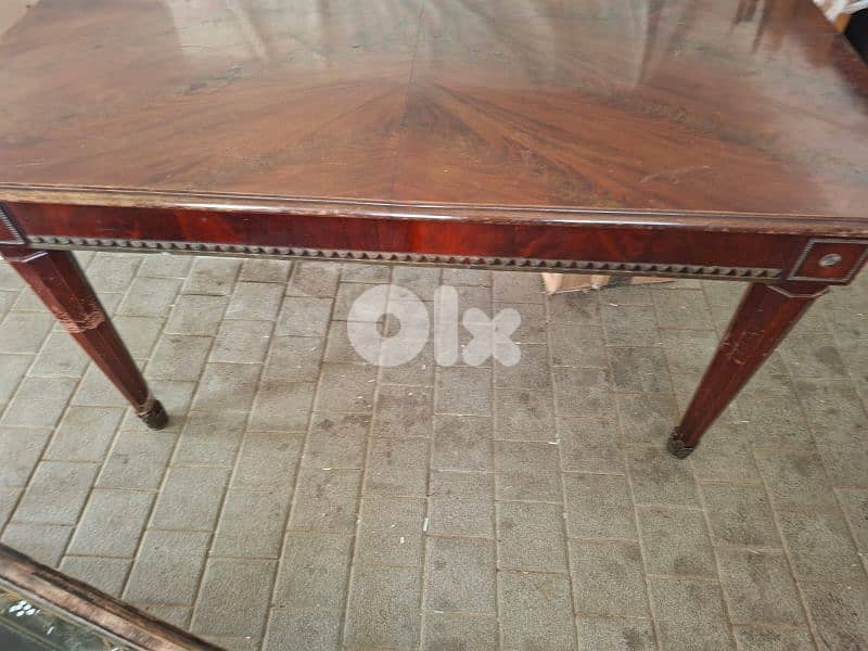 wooden dining table + 8 chairs 3