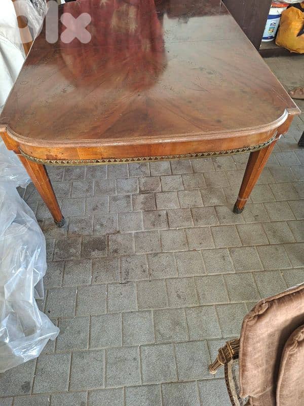 wooden dining table + 8 chairs 4