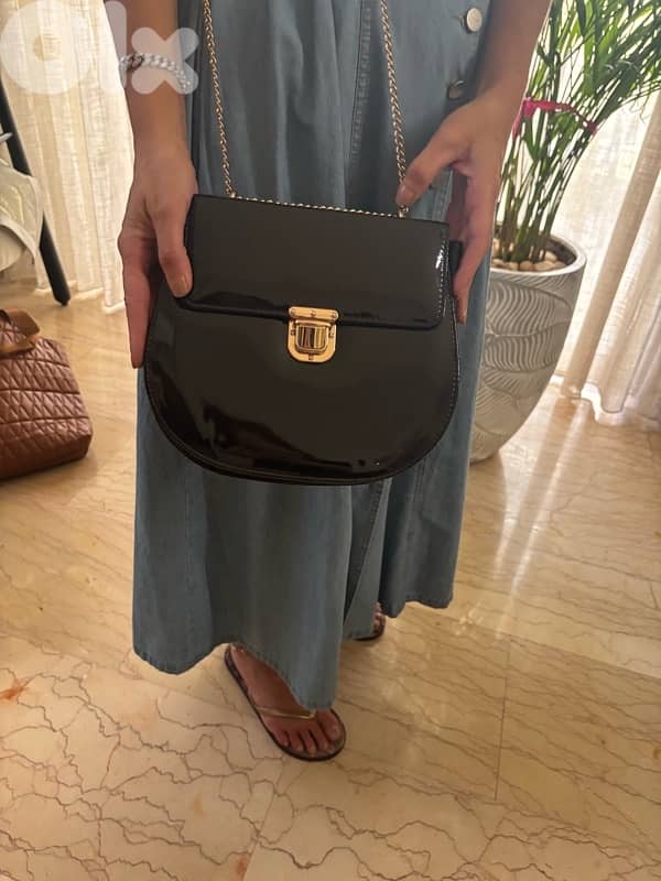 elegant black handbag/clutch very good condition 0