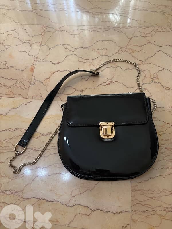 elegant black handbag/clutch very good condition 1