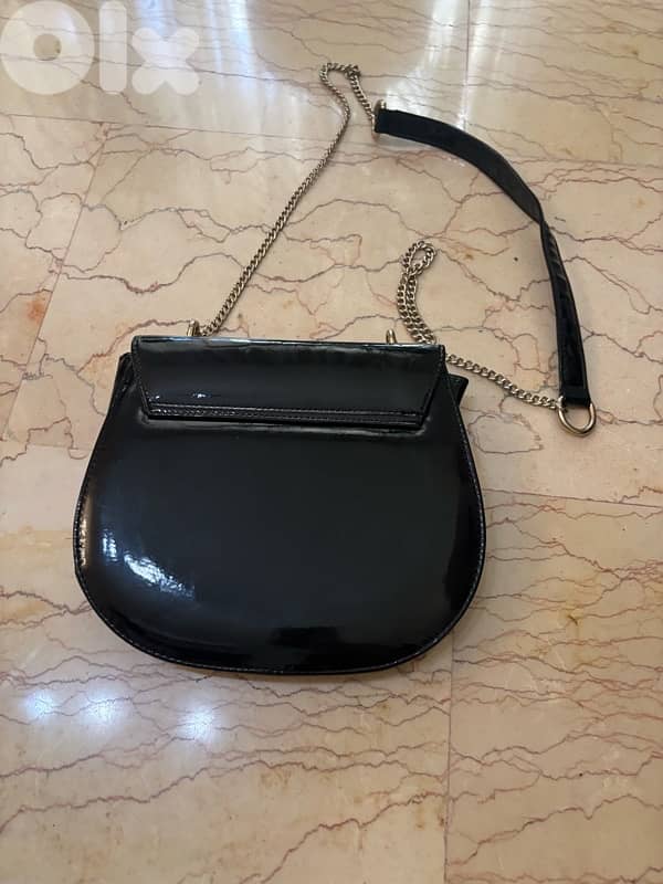 elegant black handbag/clutch very good condition 2