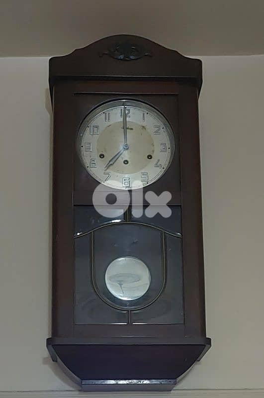 wall Clock Antique  ساعة حيط انتيك المانية قديمة تعباية يدوي شغالة 1