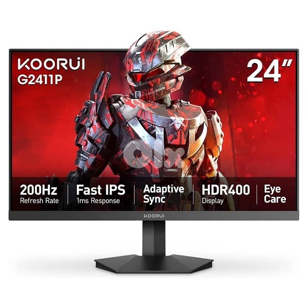 kooriu 24” gaming monitor 200hz fhd hdr400 0