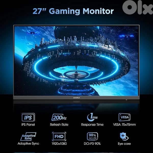 kooriu 27” fast ips 200hz fhd hdr400 gaming monior 5
