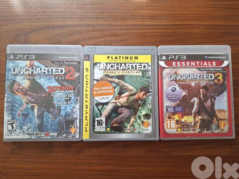 Uncharted 1, 2. and 3 PS3 0