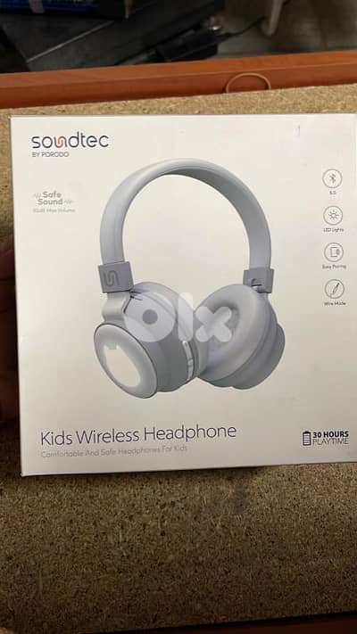Soundtec kids wireless headphone white