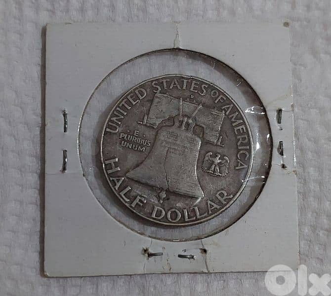 USA Franklin Silver Half Dollar year 1962 1