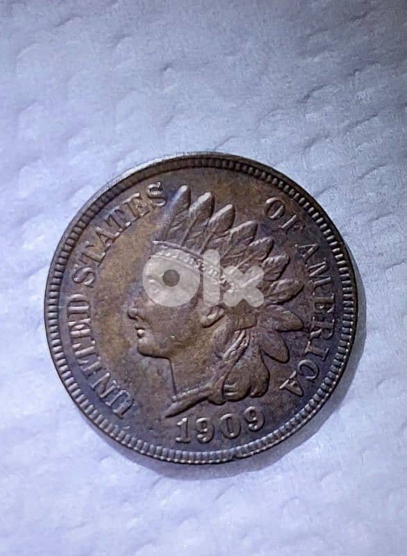 USA Indian Head penny one cent Last mint 1909 S 0