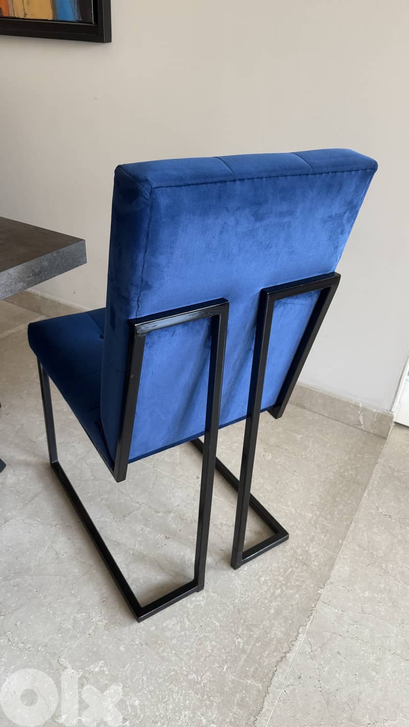 Blue Dining Chairs - Set of 8 1
