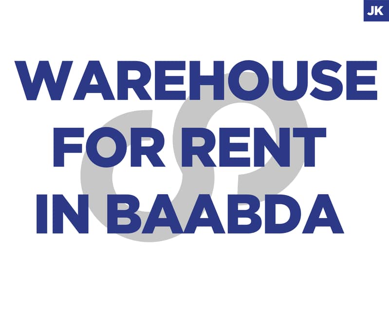 WAREHOUSE FOR RENT IN BAABDA ! REF#JK125079 ! 0