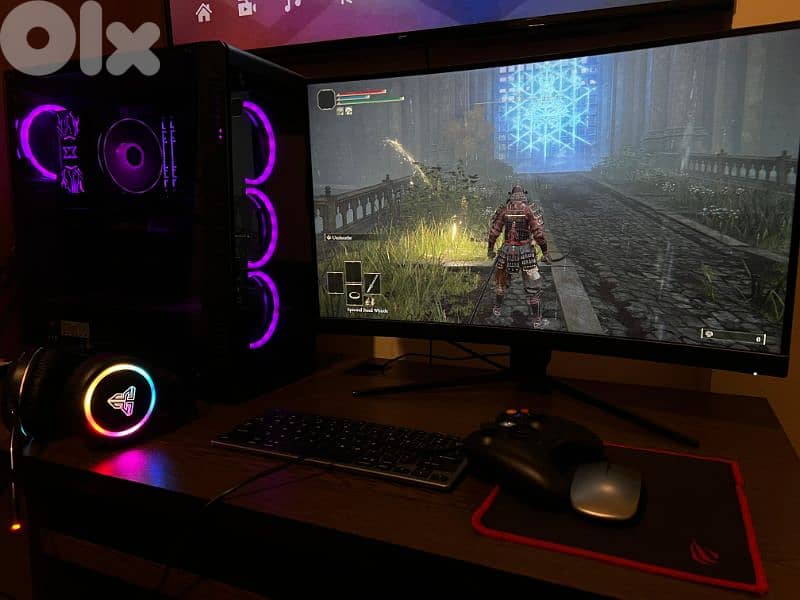 Gaming PC Full 3060Ti 32GB with Curved 2k Monitor 3