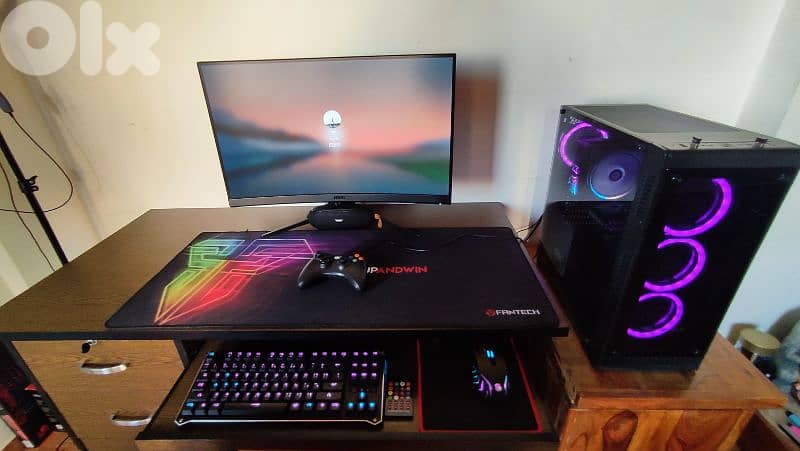Gaming PC Full 3060Ti 32GB with Curved 2k Monitor 5